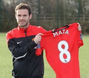 Juan Mata assinou pelo United