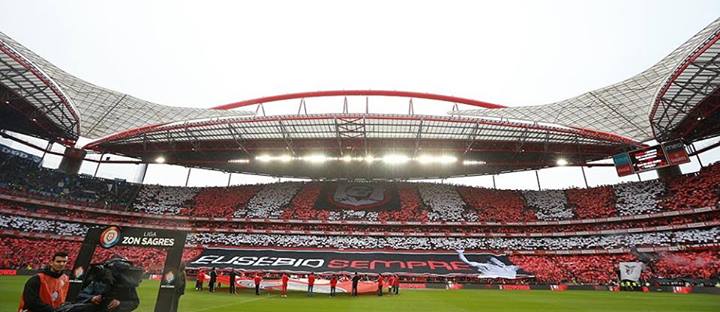 Luz fiel às suas cores Fonte: Facebook do Benfica