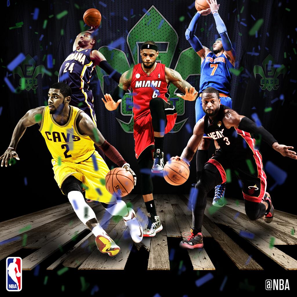 Estas são as estrelas selecionadas do lado Este. Fonte: @NBA
