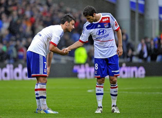 Grenier e Gourcuff formam uma dupla invejável no actual meio campo do Lyon Fonte: leprogres.fr