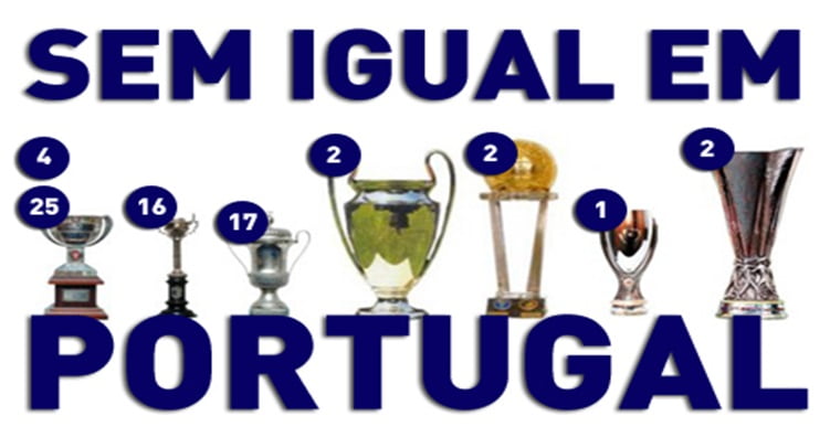 Nas últimas épocas, o número de troféus conquistados pelo FC Porto multiplicou-se a olhos vistos  Fonte: fcporto1986.blogspot.com