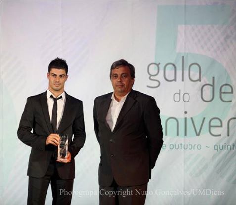 Gala da Federação Académica do Desporto Universitário, onde foi distinguido com o prémio de Atleta Masculino do Ano (2012)