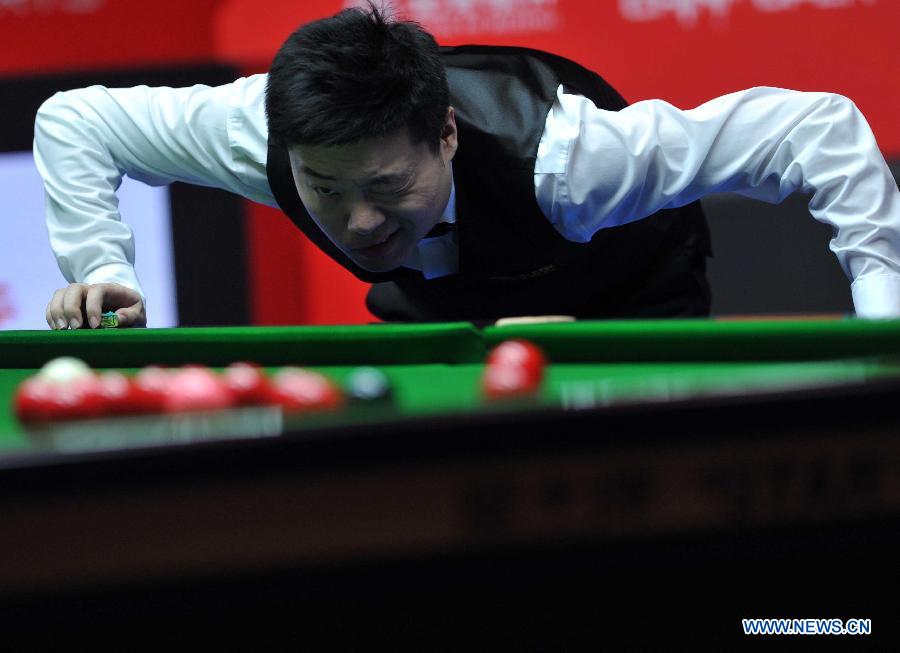 O asiático Ding Junhui derrotou o número um do ranking mundial, por 10-5. no Open da China. Fonte:  (Xinhua/Gong Lei) 