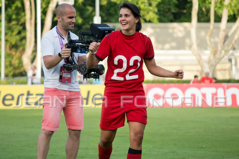 Joana Flores foi a autora do golo que colocou o Clube Futebol Benfica no pódio do Jamor. Fonte: Clube Futebol Benfica Feminino