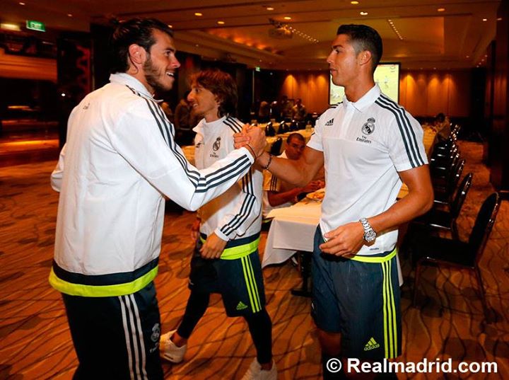 Cristiano Ronaldo e Bale são as principais armas de Benítez no ataque ao título Fonte: Facebook do Real Madrid 