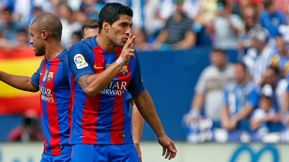 Suárez foi substituído contra o Leganés. Algo muito raro Fonte: FC Barcelona